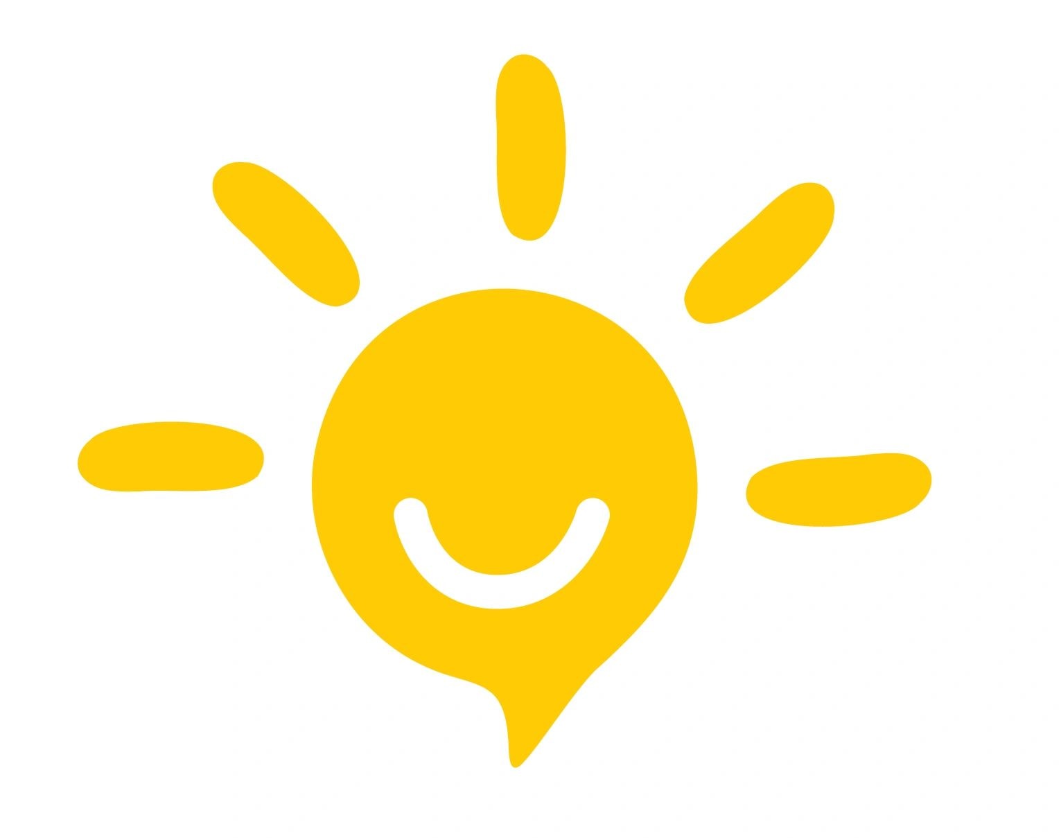 Bright Side Communications cheerful sun mascot
